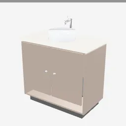 Bathroom Vanity low-poly 3D model (5,356 tris)