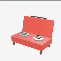 Camp Stove low-poly 3D model (1,996 tris)