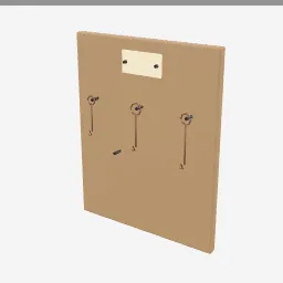 Key Board Wall low-poly 3D model (1,500 tris)