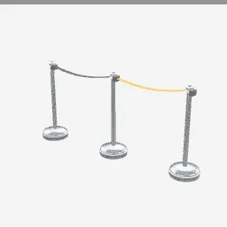 Queue Stanchions low-poly 3D model (35,364 tris)