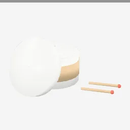 Candle low-poly 3D model (2,592 tris)