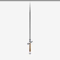 Estoc low-poly 3D model (1,448 tris)