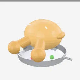 Roast Turkey low-poly 3D model (7,028 tris)