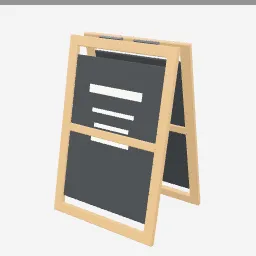 Sandwich Board low-poly 3D model (2,004 tris)