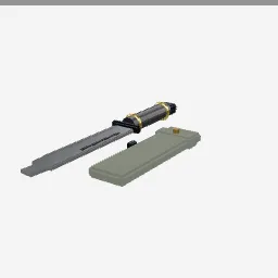 Combat Knife low-poly 3D model (1,876 tris)