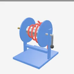 Air Hose Reel low-poly 3D model (4,812 tris)