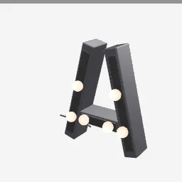 Marquee Letter Light low-poly 3D model (7,936 tris)