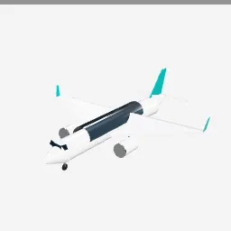 Regional Airliner low-poly 3D model (5,844 tris)