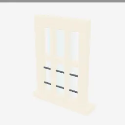 Window Mullion Set low-poly 3D model (1,632 tris)