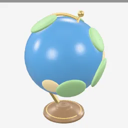 Desktop Globe low-poly 3D model (10,392 tris)