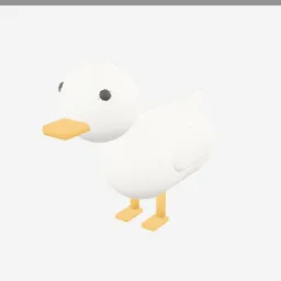 Duck low-poly 3D model (4,264 tris)