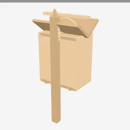 Bee Hotel low-poly 3D model (6,768 tris)