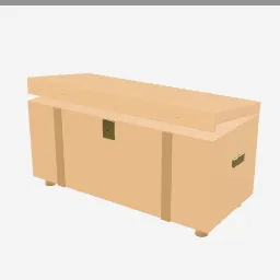 Hope Chest low-poly 3D model (2,800 tris)