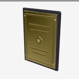 Gold Plaque low-poly 3D model (2,612 tris)
