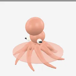 Octopus low-poly 3D model (16,504 tris)