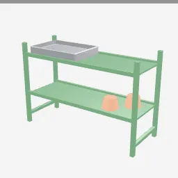 Greenhouse Staging low-poly 3D model (1,668 tris)
