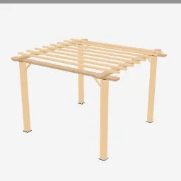 Pergola low-poly 3D model (3,024 tris)