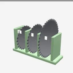 Saw Blade Set low-poly 3D model (13,248 tris)