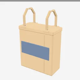 Paper Shopping Bag low-poly 3D model (1,280 tris)