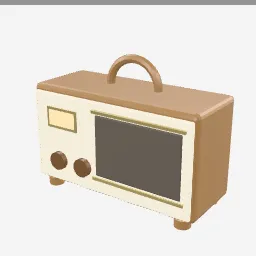 Retro Radio low-poly 3D model (1,964 tris)