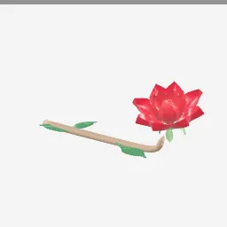Camellia low-poly 3D model (7,694 tris)