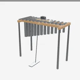 Vibraphone low-poly 3D model (5,400 tris)