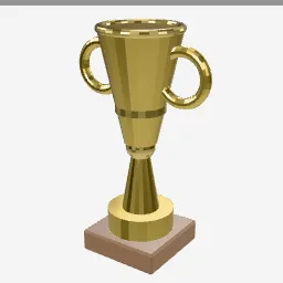 Trophy Cup low-poly 3D model (3,732 tris)
