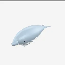 Whale Mini low-poly 3D model (9,112 tris)