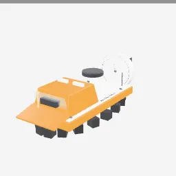 Hovercraft low-poly 3D model (22,764 tris)