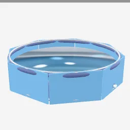 Dog Pool low-poly 3D model (4,624 tris)