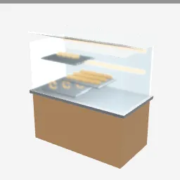 Bakery Case low-poly 3D model (5,256 tris)