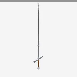 Greatsword low-poly 3D model (2,124 tris)