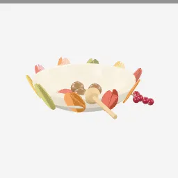 Leaf Bowl low-poly 3D model (5,632 tris)