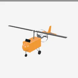 Autogyro low-poly 3D model (3,524 tris)