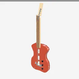 Electric Guitar low-poly 3D model (17,492 tris)
