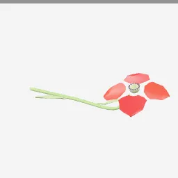 Poppy low-poly 3D model (5,976 tris)