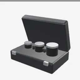 Lens Set Case low-poly 3D model (1,672 tris)