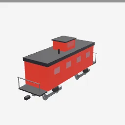 Caboose low-poly 3D model (1,188 tris)
