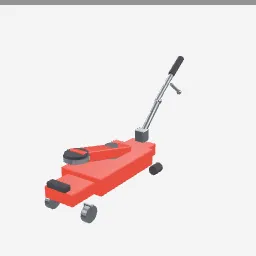 Floor Jack low-poly 3D model (3,620 tris)