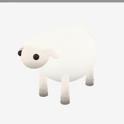 Lamb low-poly 3D model (6,016 tris)