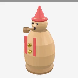 Smoker Figurine low-poly 3D model (5,956 tris)