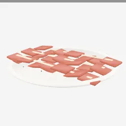Bacon Strips low-poly 3D model (11,132 tris)