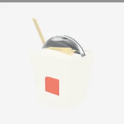 Noodle Takeout Box low-poly 3D model (604 tris)