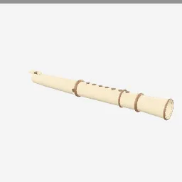 Recorder Flute low-poly 3D model (3,748 tris)