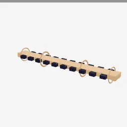 Macuahuitl low-poly 3D model (4,148 tris)