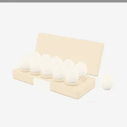Egg Carton low-poly 3D model (1,972 tris)