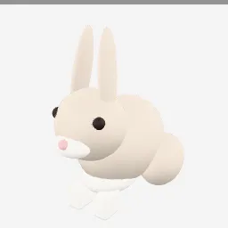 Farm Rabbit low-poly 3D model (6,552 tris)