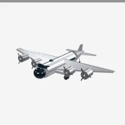 Ww2 Bomber low-poly 3D model (10,344 tris)