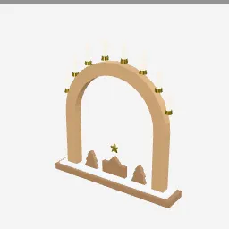 Candle Arch low-poly 3D model (2,168 tris)