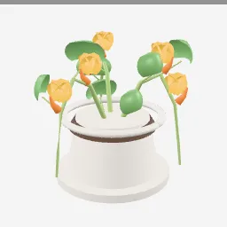 Nasturtium low-poly 3D model (12,264 tris)